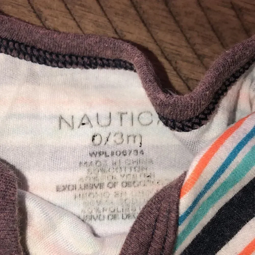 2 Nautica Onesies for your Wee One Snap 🫰 Bottoms Easy In and Out 0 to 3 Months